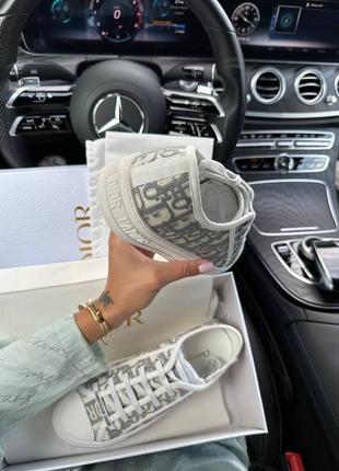 Кросівки у стилі dior b23 low logo grey  premium6 фото