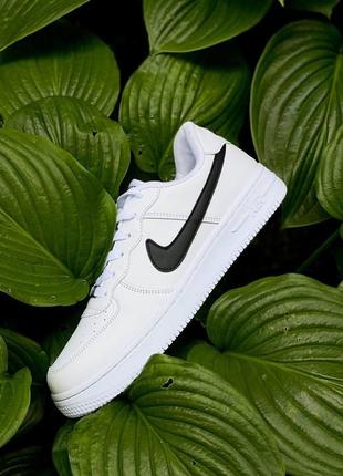 Кросівки nike air force white black1 фото