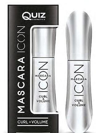 Тушь для ресниц «подкручивание и объем» quiz cosmetics icon mascara