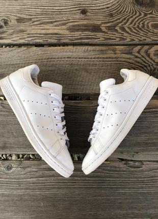 Кроссовки мужские белые кожа adidas «stan smith оригинал»7 фото