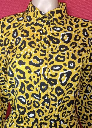 Casual ladies платье туника рубашка пуговицы пума пантера6 фото