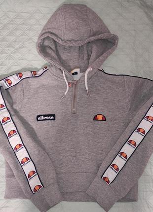 Кроп топ свитшот кофта ellesse с лампасами