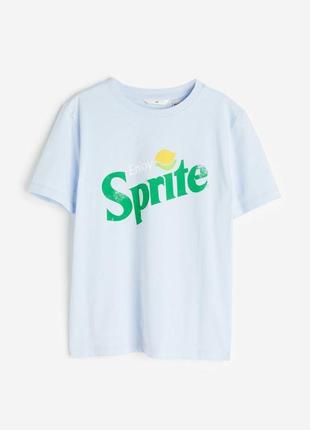 Трендовая футболка с принтом sprite h&m хлопковая женская футболка с рисунком4 фото