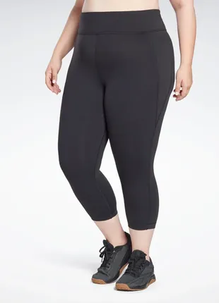 Леггинсы лосины капри reebok plus size lux 3/4 оригинал