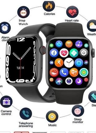 Фитнес браслет smart watch 8 pro, пульсометр, тонометр, умные смарт часы, шагомер, телефон1 фото