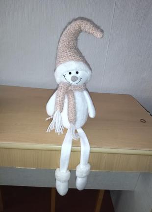 Декоративна іграшка сніговик2 фото