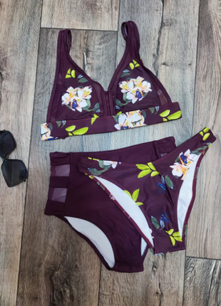 Купальник треугольник  2 в 1 с  2 плавками sisianna 3 цвета 5427хф2 фото