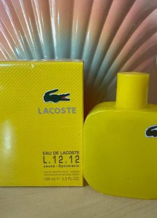 Туалетна вода lacoste l.12.12 yellow 100 мл1 фото