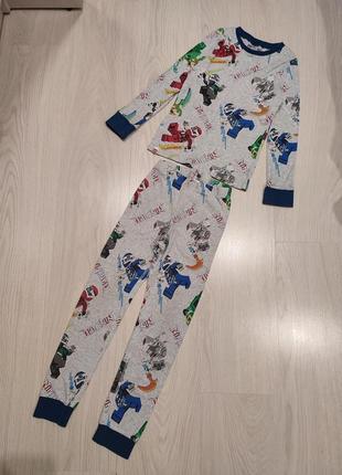 Піжама, домашній костюм, h&m, lego ninjago, р. 122/128
