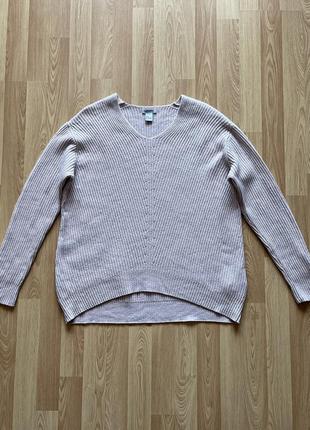 Кашемировый свитер пуловер оверсайз 100% кашемир h&m
