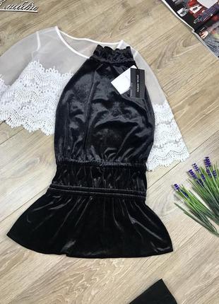 Шикарний нарядний велюровий топ з бомбезною звабливою спинкою 🤤від bershka 🔥🔥