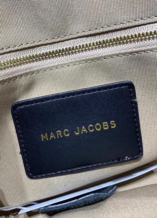 Сумка з натуральної волової шкіри в стилі marc jacobs the j marc shoulder bag чорна з золотой фурнітурою3 фото