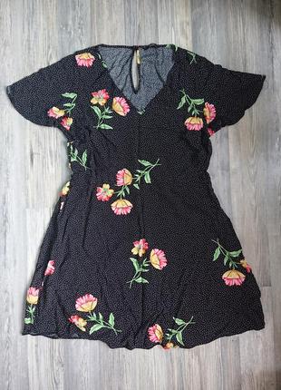 Красивое женское платье в цветы вискоза р.44 /468 фото