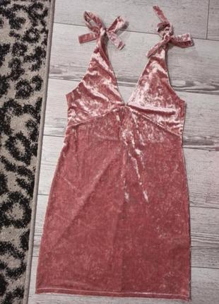 Стильна велюрова сукня сарафан h&amp;m