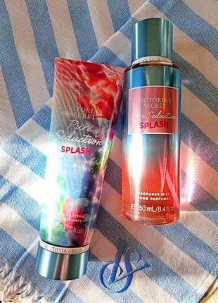 Набор спрей мист для тела и парфюмированный лосьон для тела victoria’s secret pure seduction splash1 фото