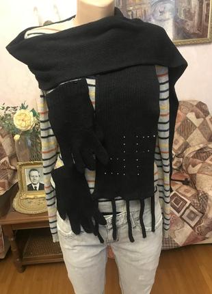 Комплект шарф + перчатки next4 фото