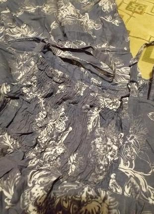 Чудовий натуральний сарафан пишна спідниця рюші 14-16розмір4 фото