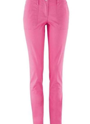 Яркие джинсы брюки брюки брюки bpc от bonprix 34 яркие розовые2 фото