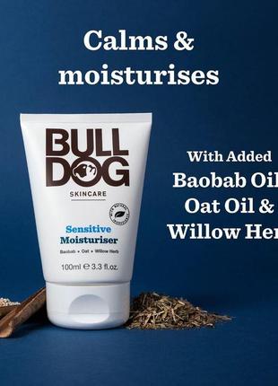 Набір чоловічої косметики крем + пінка для вмивання bulldog skincare sensitive duo set 100 + 150 мл7 фото