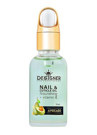 Питательное масло 30 мл designer для ухода за ногтями и кутикулой с пипеткой avocado / авокадо №11