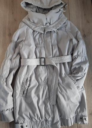 Куртка , пальто на тонком утеплителе серое размер 489 фото