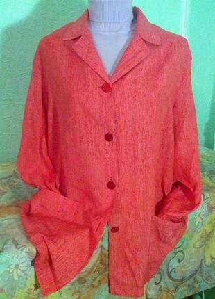 Новый летний  вискозный пиджачок,52-56 разм.