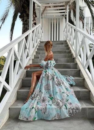 Стильное классическое классное красивое хорошенькое удобное модное трендовое простое платье платье голубой