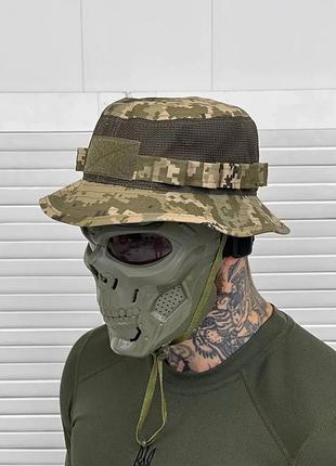 Тактическая панама камуфляжная армейская панама пиксель панама зсу военные панамы + подарок