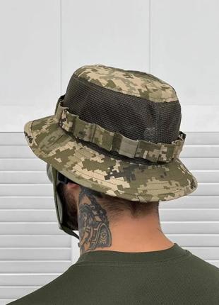 Тактическая панама камуфляжная армейская панама пиксель панама зсу военные панамы + подарок