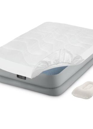 Тор! надувне ліжко intex 64166-3, 99 х 191 х 36 см, вбудований електронасос, наматрацник, подушка. односпальна