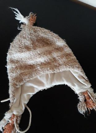 Універсальна дитяча шапочка на підкладці із зав'язками