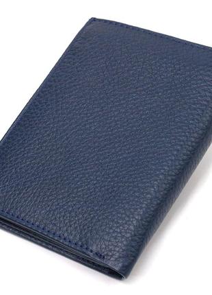 Чоловічий компактний гаманець із натуральної шкіри флотар canpellini 21872 синій2 фото