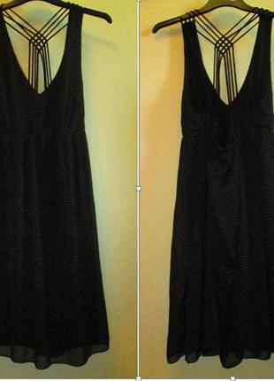 Распродажа красивое нарядное платье vero moda с открытой спинкой мелкий горошек размер l