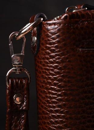 Вместительный мужской клатч из натуральной кожи karya 21948 темно коричневый8 фото