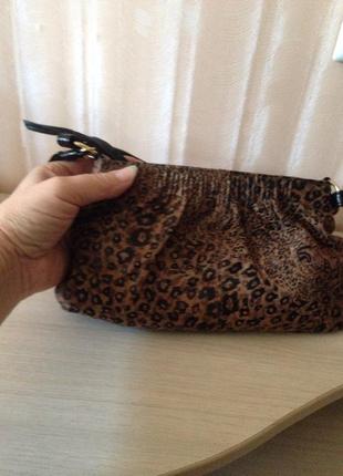 Знижка! маленька сумочка клатч леопардовий принт сумка2 фото