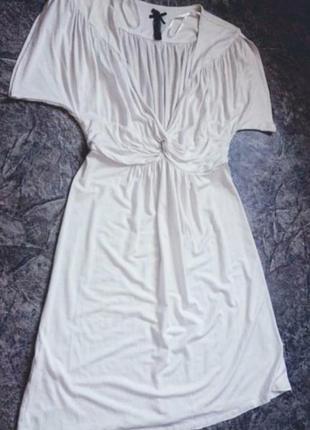 Белое платье вискоза4 фото