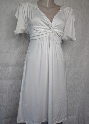Белое платье вискоза2 фото
