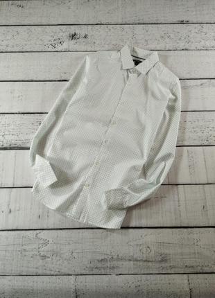 Рубашка белая с мелким принтом kiabi1 фото
