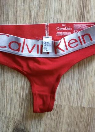 Шикарные, базовые, трусики, бикини, красного цвета, от дорогого бренда: calvin klein 👌5 фото