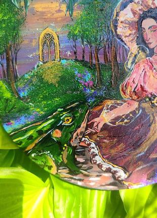 Картина ельф гриб мухомор жаба лягушка магия ручной работы3 фото