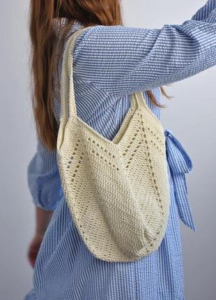 Жіноча сумка шопер на плече ручна робота