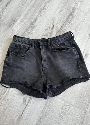 Шорти джинсові чорні zara h&m4 фото