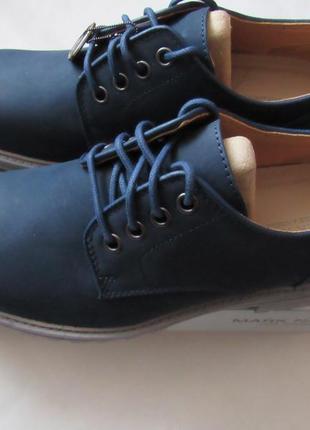 Мужские кожаные туфли с нубука mark nason 26.5 см стелька 41 eur3 фото
