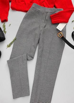 Zara, крутые брюки в трендовую гусиную лапку