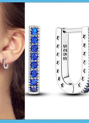 Серьги серебряные 925 pandora. Маленькие.серьги пандора.