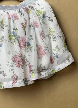 Бельевая юбка с цветочным принтом