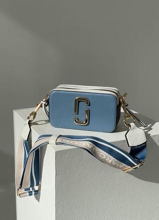 Сумка в стиле marc jacobs small camera bag blue white