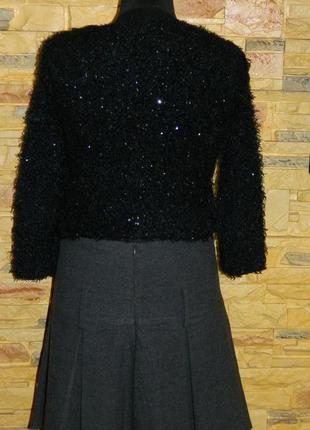 Женская черная кофта - травка с паетками р. 42-44 "new look" (можно на девочку подростка)2 фото
