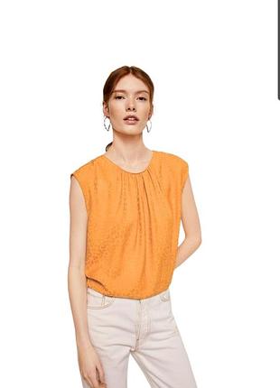 Жіноча блуза в тваринний принт mango розмір xs-s помаранчевий