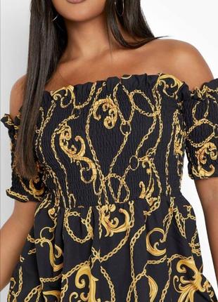 Красивезна блузка із жаткою на грудях та рукавчиках у розмірі plus size, boohoo
